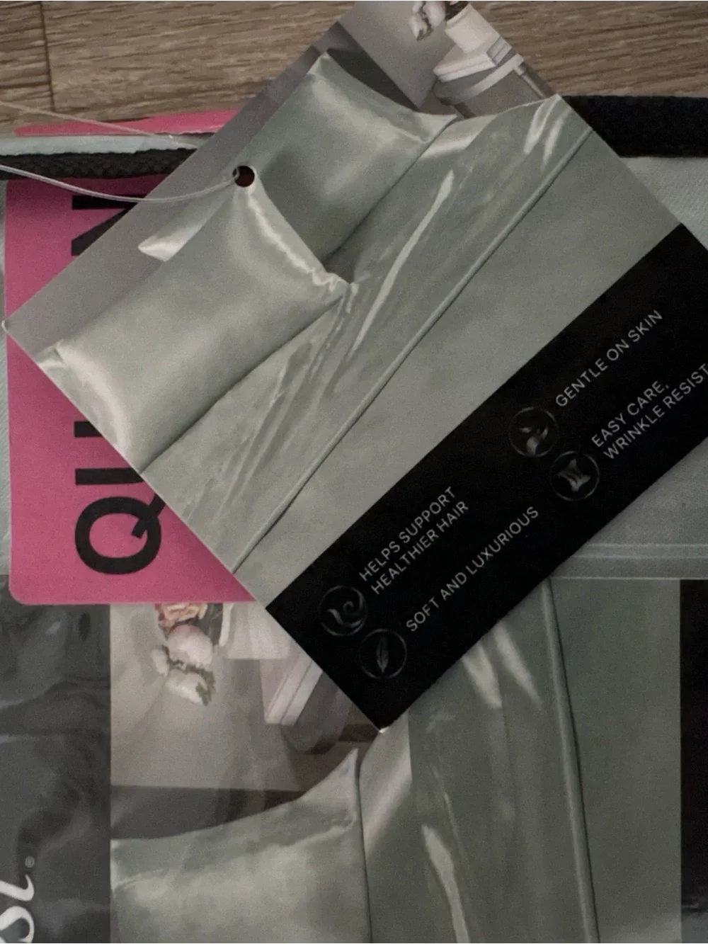 Brand New Ultra Smooth Satin Queen Sheet Set - Light Grey